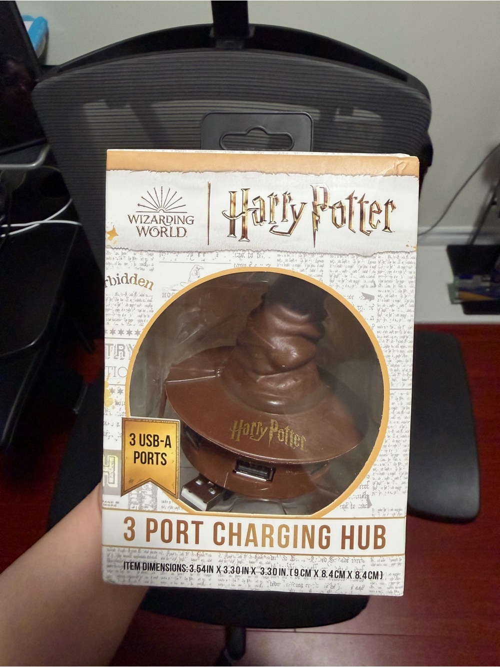 Harry Potter Wizarding World Sorting Hat 3-Port USB Charging Hub - Brown